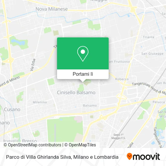 Mappa Parco di Villa Ghirlanda Silva