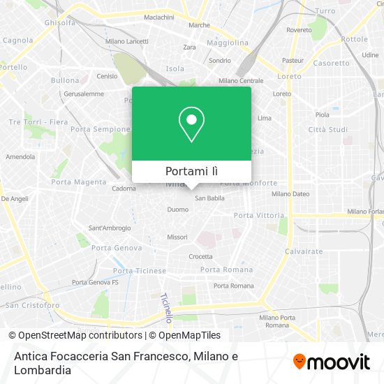 Mappa Antica Focacceria San Francesco