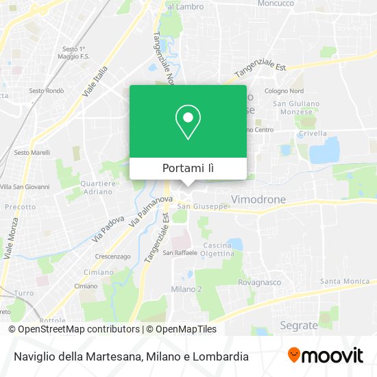 Mappa Naviglio della Martesana