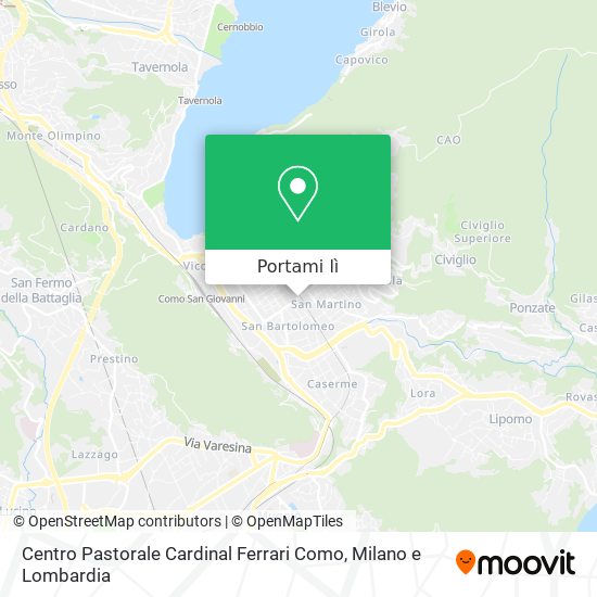 Mappa Centro Pastorale Cardinal Ferrari Como