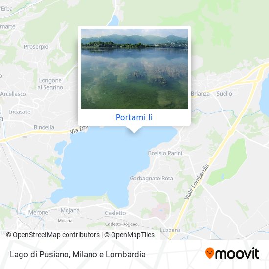 Mappa Lago di Pusiano