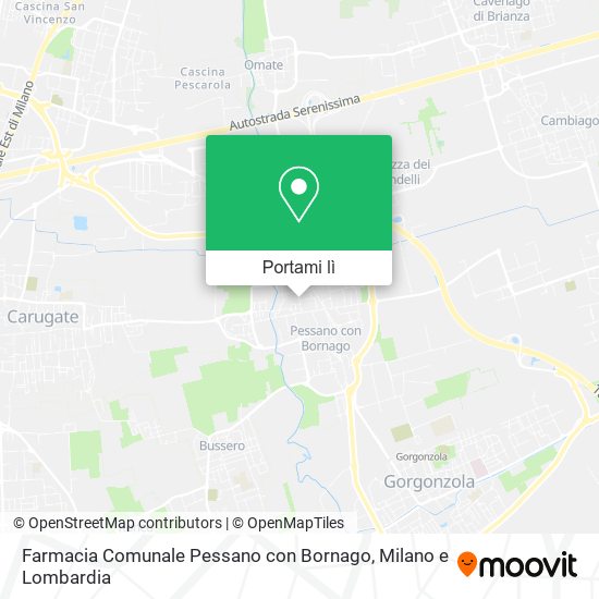 Mappa Farmacia Comunale Pessano con Bornago