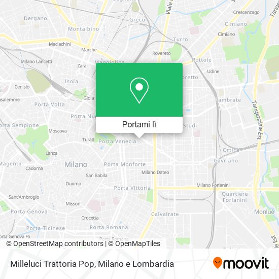Mappa Milleluci Trattoria Pop