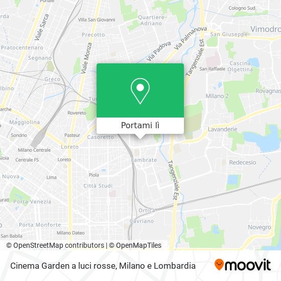 Mappa Cinema Garden a luci rosse