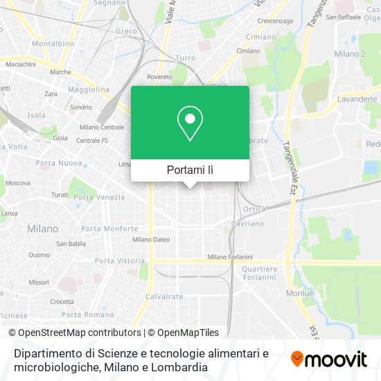 Mappa Dipartimento di Scienze e tecnologie alimentari e microbiologiche