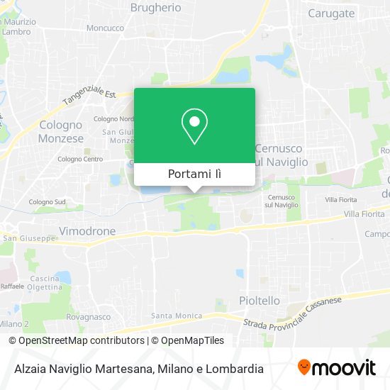 Mappa Alzaia Naviglio Martesana