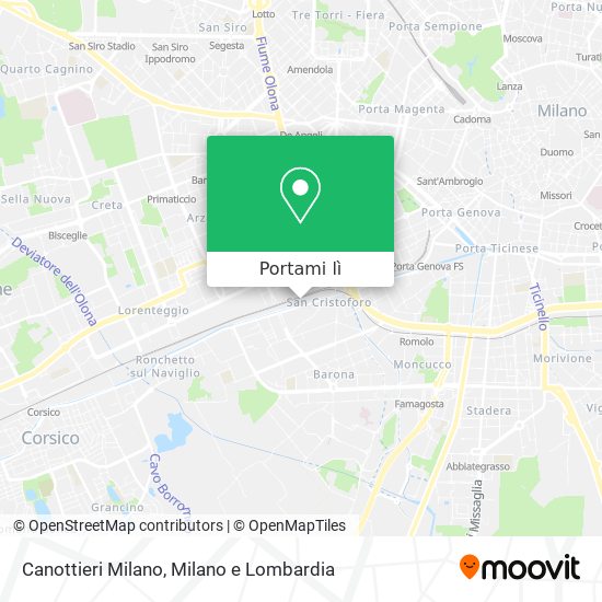 Mappa Canottieri Milano