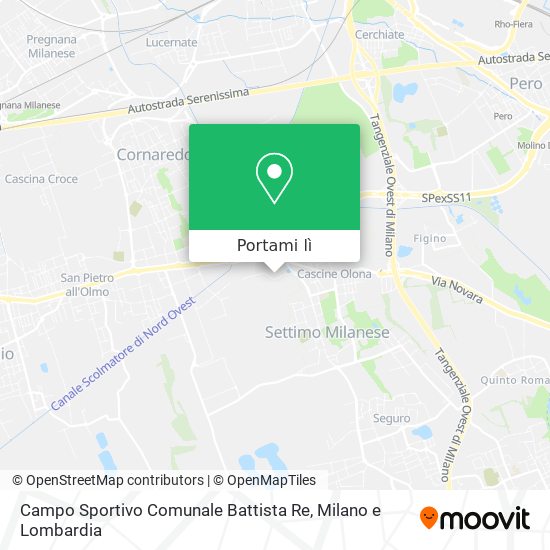 Mappa Campo Sportivo Comunale  Battista Re