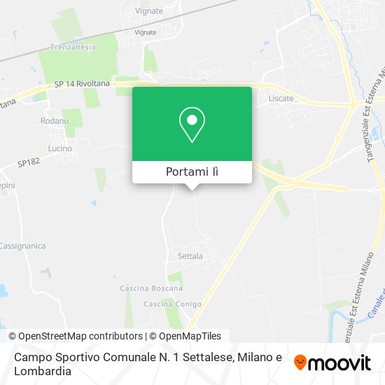 Mappa Campo Sportivo Comunale N. 1 Settalese