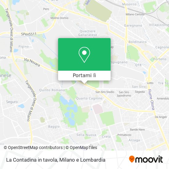 Mappa La Contadina in tavola