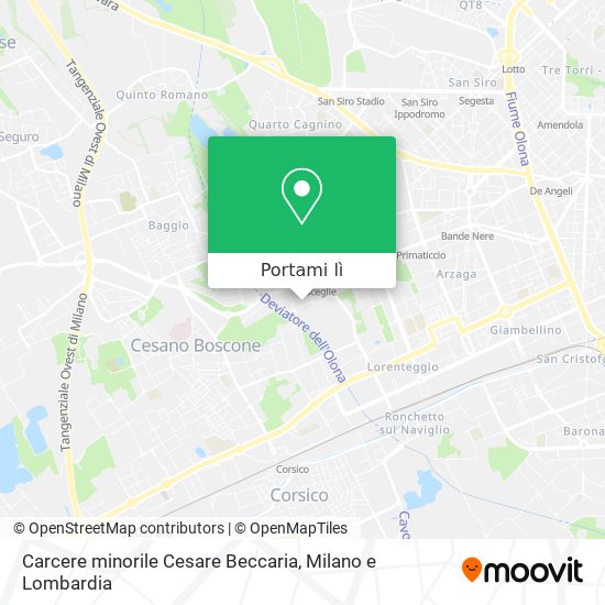 Mappa Carcere minorile Cesare Beccaria