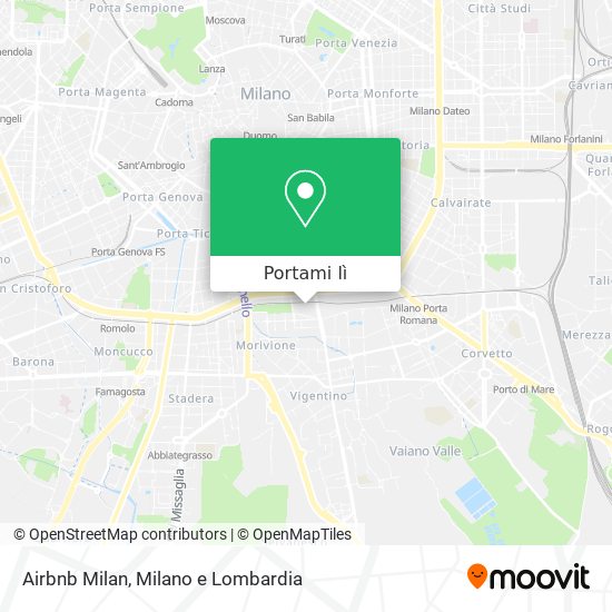Mappa Airbnb Milan