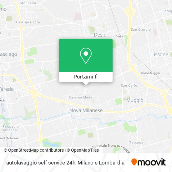 Mappa autolavaggio self service 24h