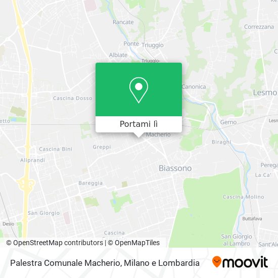 Mappa Palestra Comunale Macherio