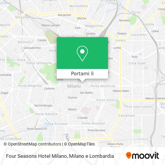 Mappa Four Seasons Hotel Milano