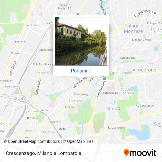 Come arrivare a Crescenzago a Milano con metro, bus, tram o treno?