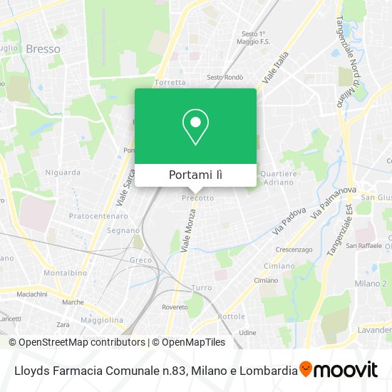 Mappa Lloyds Farmacia Comunale n.83