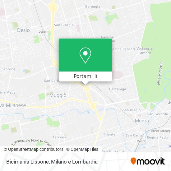 Mappa Bicimania Lissone