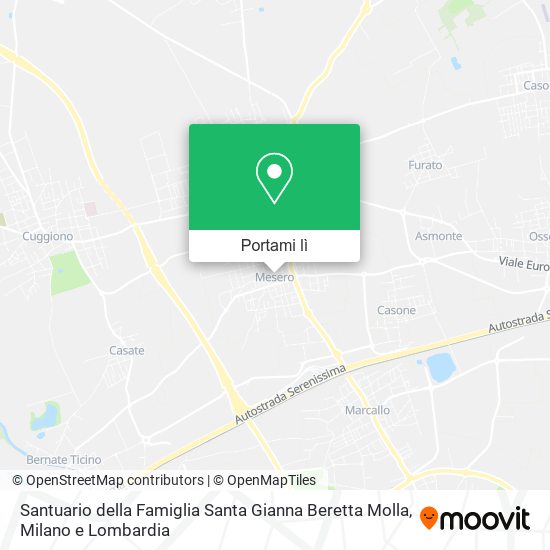 Mappa Santuario della Famiglia  Santa Gianna Beretta Molla