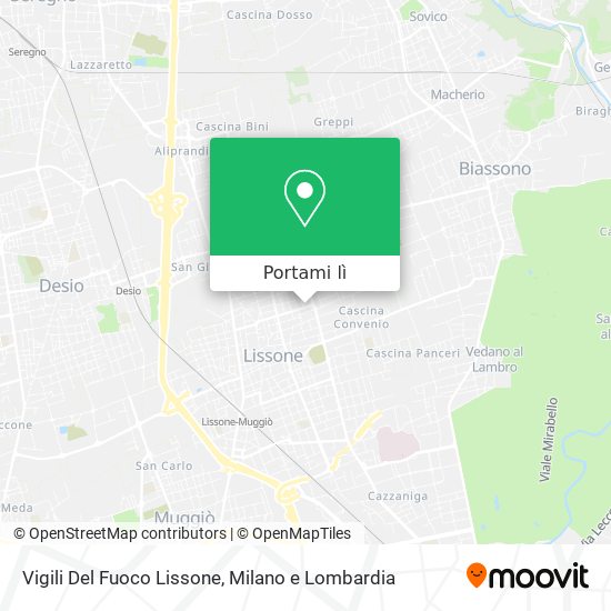 Mappa Vigili Del Fuoco Lissone