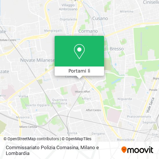 Mappa Commissariato Polizia Comasina