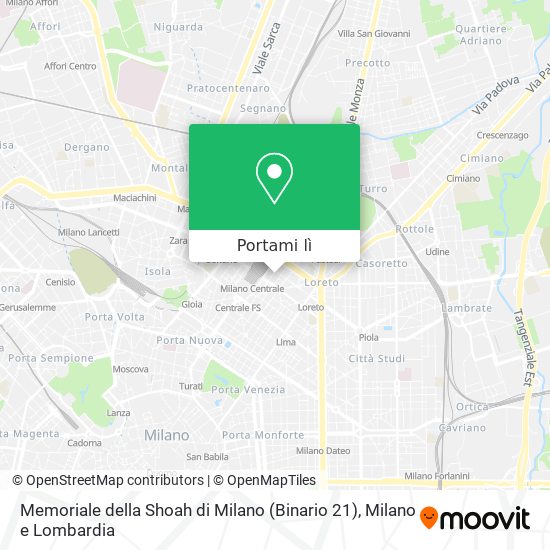 Mappa Memoriale della Shoah di Milano (Binario 21)