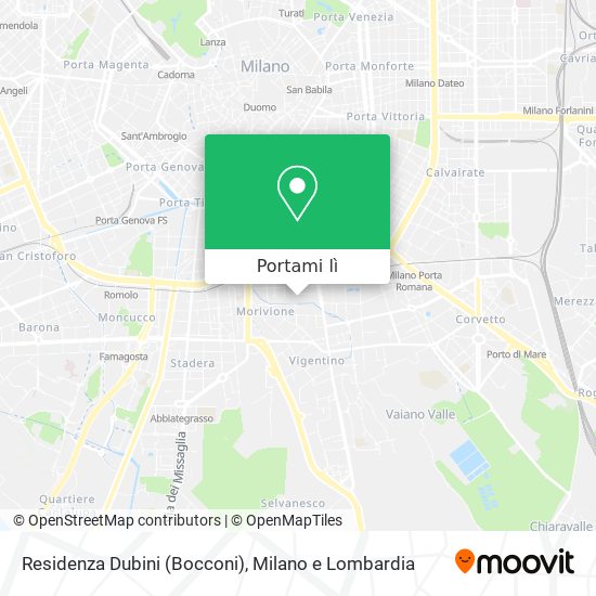 Mappa Residenza Dubini (Bocconi)