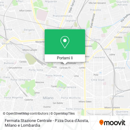 Mappa Fermata Stazione Centrale - P.zza Duca d'Aosta