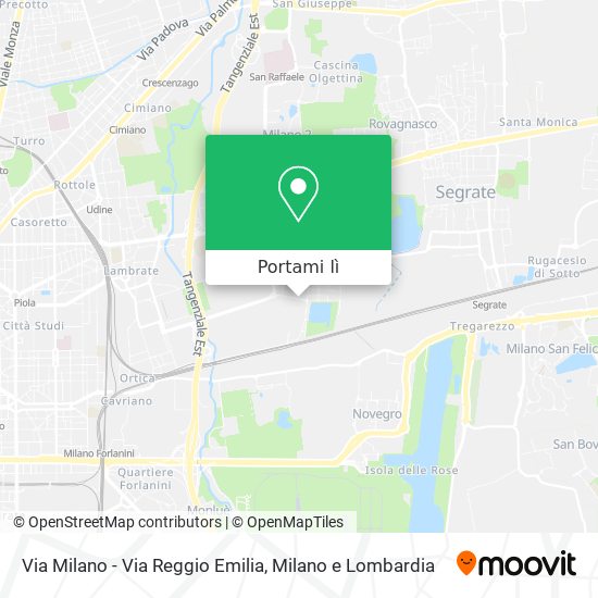Mappa Via Milano - Via Reggio Emilia