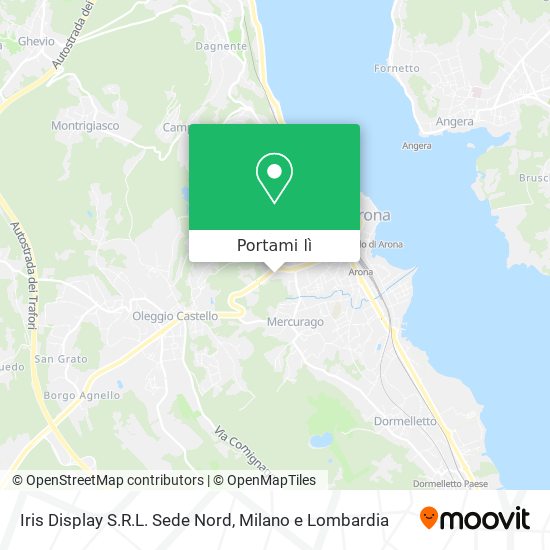 Mappa Iris Display S.R.L. Sede Nord