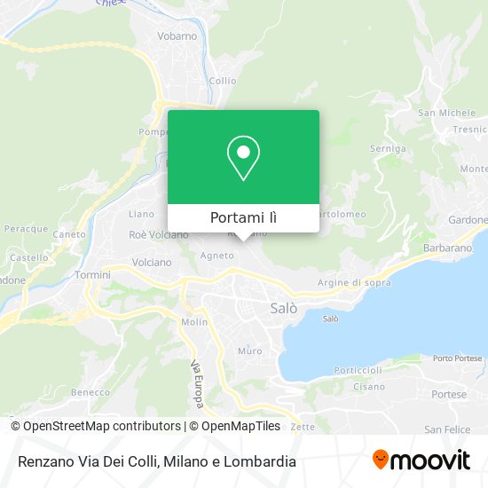 Mappa Renzano Via Dei Colli