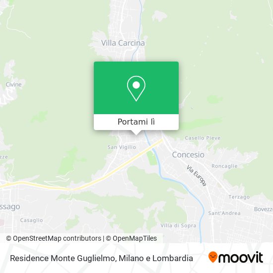 Mappa Residence Monte Guglielmo