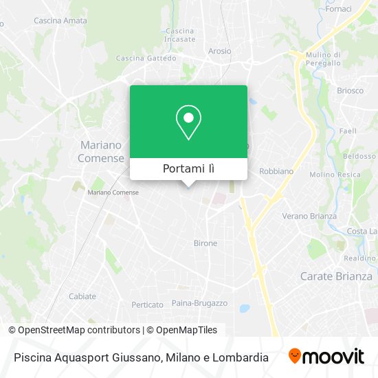 Mappa Piscina Aquasport Giussano