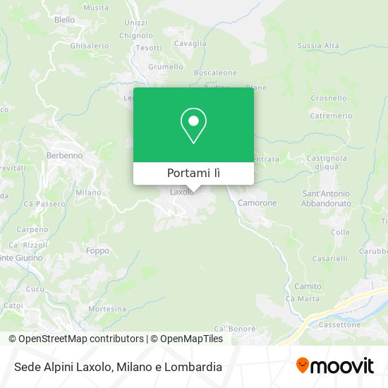 Mappa Sede Alpini Laxolo