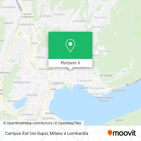 Mappa Campus Est Usi-Supsi