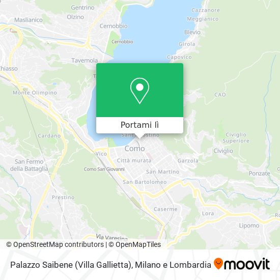 Mappa Palazzo Saibene (Villa Gallietta)