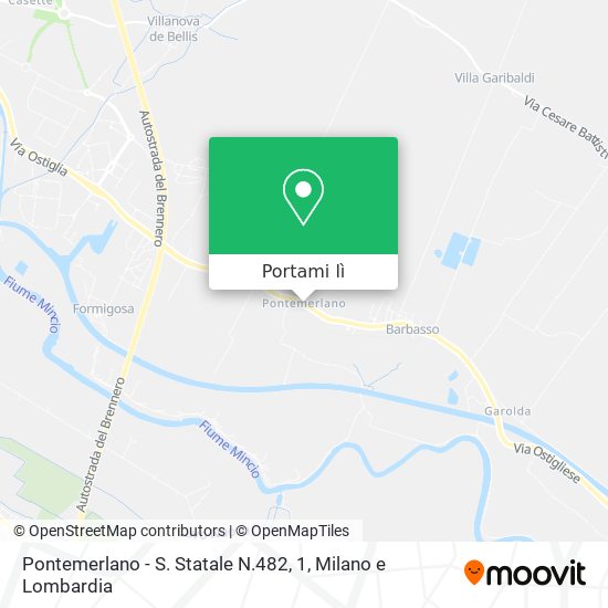Mappa Pontemerlano - S. Statale N.482, 1