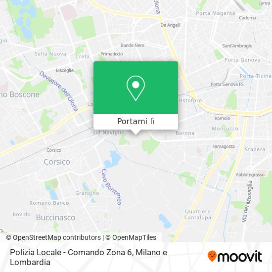 Mappa Polizia Locale - Comando Zona 6