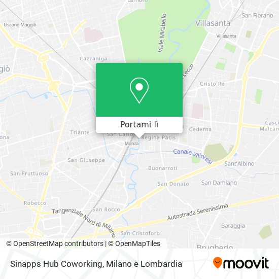 Mappa Sinapps Hub Coworking
