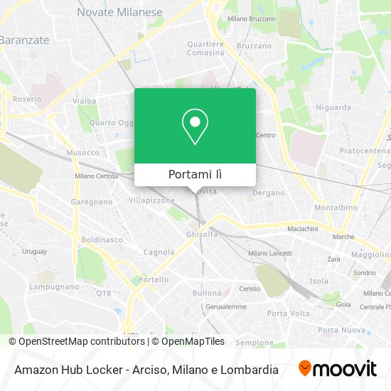 Mappa Amazon Hub Locker - Arciso