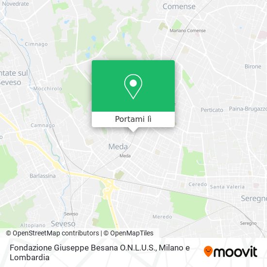 Mappa Fondazione Giuseppe Besana O.N.L.U.S.