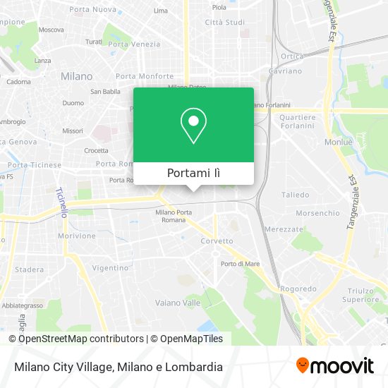 Mappa Milano City Village