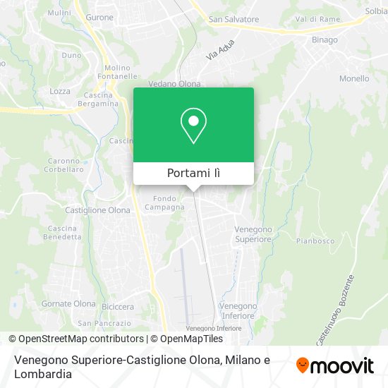 Mappa Venegono Superiore-Castiglione Olona