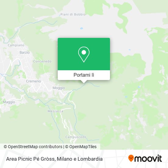 Mappa Area Picnic Pé Gròss