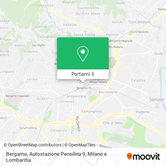 Mappa Bergamo, Autostazione Pensilina 9