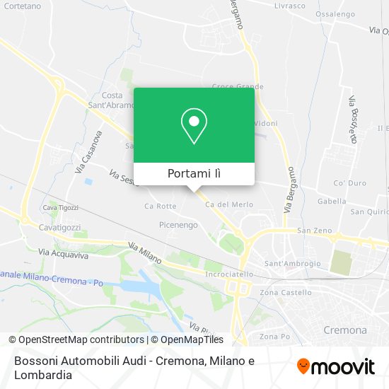 Mappa Bossoni Automobili Audi - Cremona