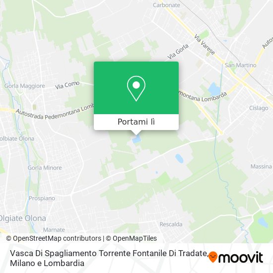 Mappa Vasca Di Spagliamento Torrente Fontanile Di Tradate