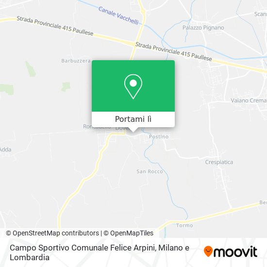 Mappa Campo Sportivo Comunale Felice Arpini