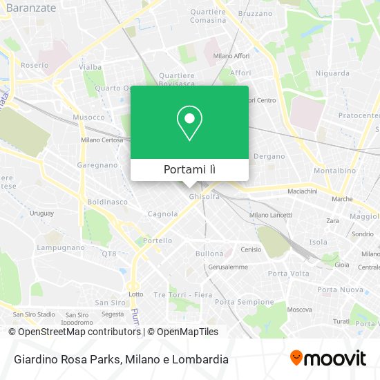 Mappa Giardino Rosa Parks