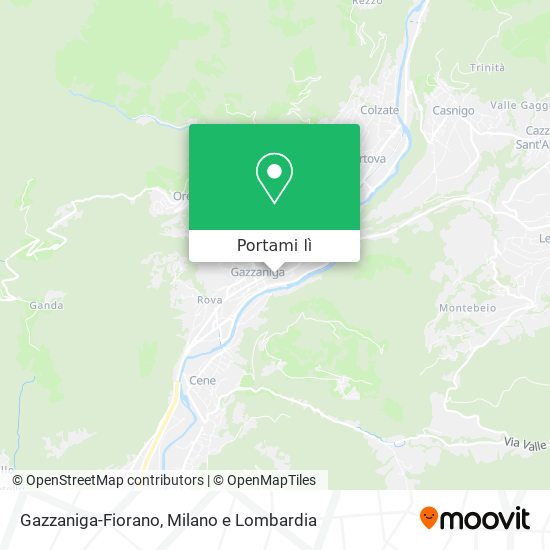 Mappa Gazzaniga-Fiorano